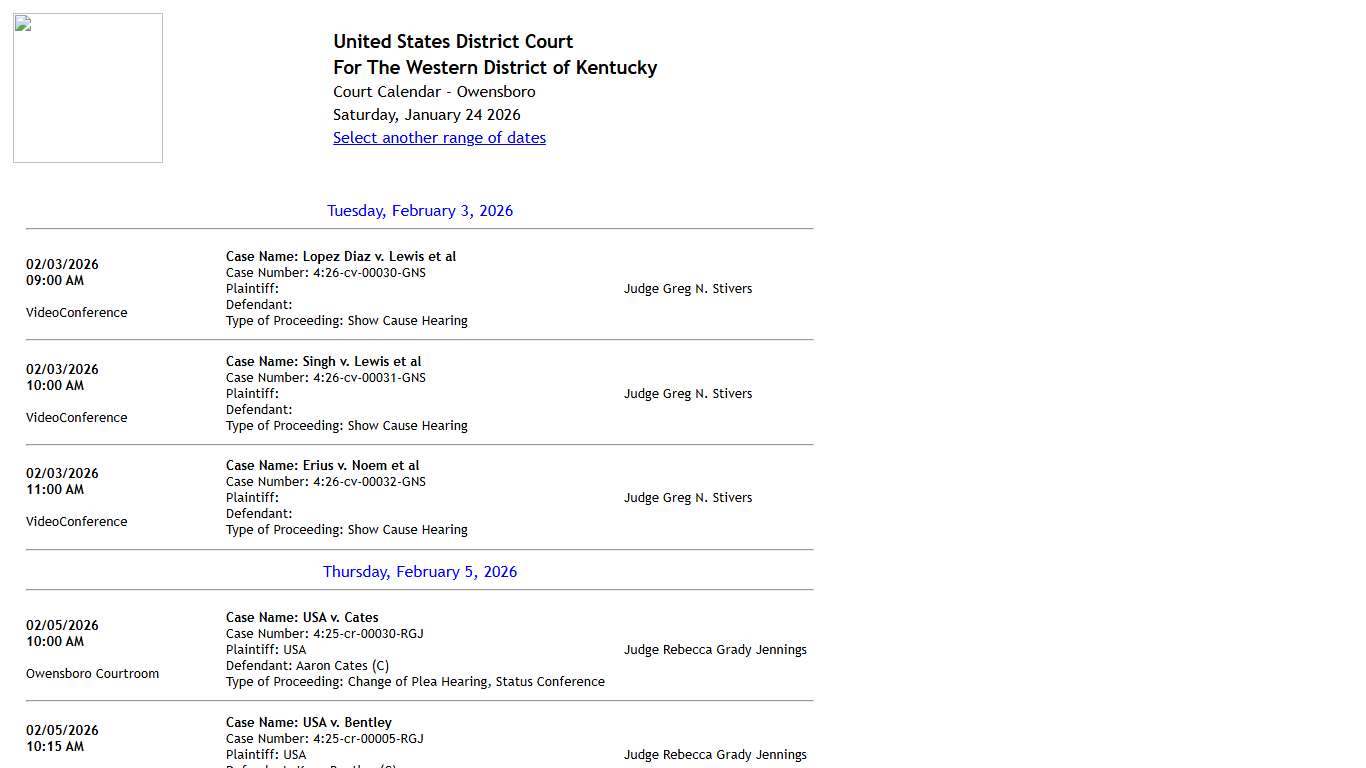United States District Court for the Western District of Kentucky